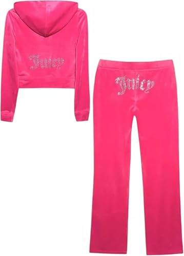 Juicy Couture SurvĂŞtement en velours brillant pour femme, X-Large