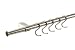 Produktbild Gedotec Design Küchenreling Wand-Relingsystem Küche | Edelstahl-Optik | Reling-Set Länge: 900 mm | Reling-System mit 5 S-Haken mit Befestigungsmaterial | 1 Komplett-Set - Küchenleiste aus Metall