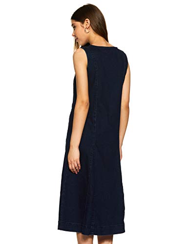 Image of Amazon Brand - Symbol Women's A-line One Piece Midi Length Denim Dress