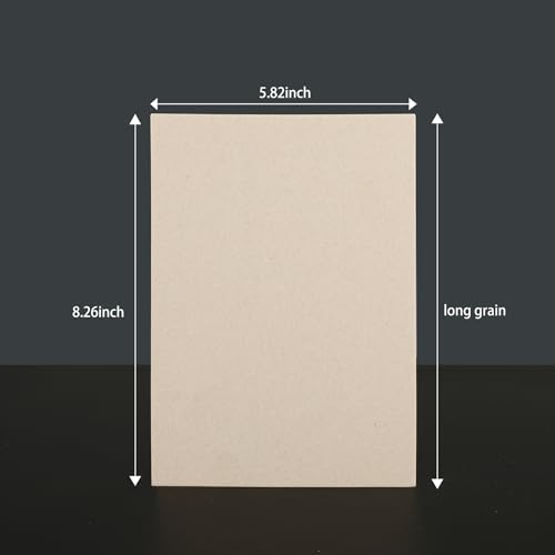 25 Stück Buchtafel, Binderwand, Deckwand, Graupappe, robuste Spanplatte zum Buchbinden, DIY-Karton (A5, 2mm)