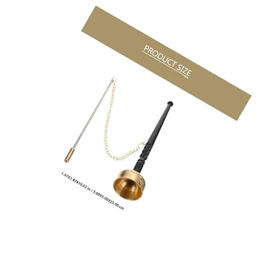 DECORNIJIA Yin Qing de Cobre Pequeño Mango de Madera, Instrumento de Percusión Budista para Templo, Suministros para Meditación y Rituales, Campana Manual para Purificación y Relajación | Ya disponible en tu tienda friki favorita! En mundofriki.es!