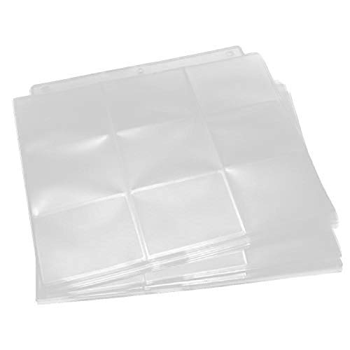 zezego Ensembles de Cartes de Jeu, Ensembles de Cartes de Jeu Portefeuille de Rangement Collection d'albums Neutre Transparent Pochettes pour Cartes de Jeu Couverture de Carte pour Album - 90 Pockets Cover