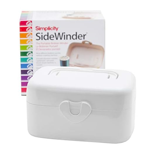 Simplicity 388175A Sidewinder Portable Automatic Bobbin Winder Machine, 120 Voltage, White