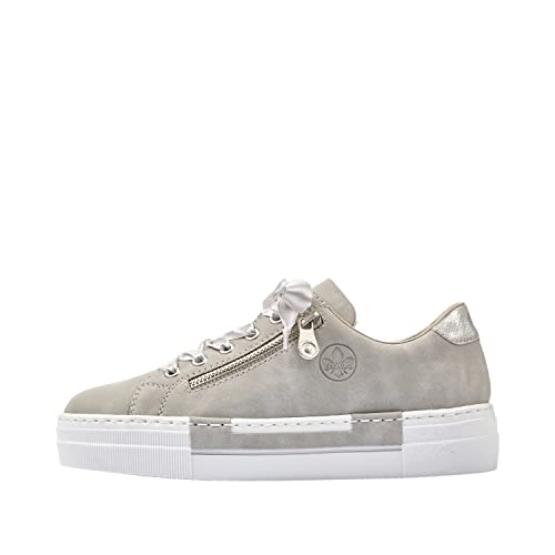 Rieker N49c2-40, Sneakers Basses femme, Gris (Cement/Silver 40), 38 EU