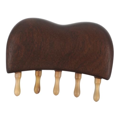 Veemoon Peine de Madera para Masaje de Cabelludo Dientes Anchos y Redondeados Diseño Ergonómico Antiencrespamiento Masaje Relajante para Tipo de Cabello Casa y Exterior