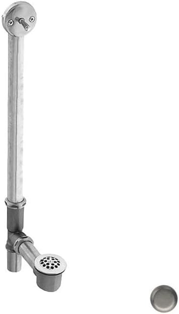 Trip Lever Bath Waste and Overflow with Beehive Strainer - Satin Nickel