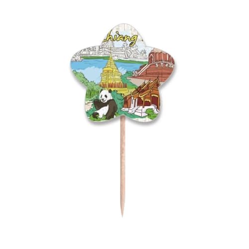 Drapeau cupcake Chiang Mai Thaïlande pour décorer un buffet facilement