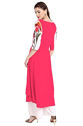 Image of ALC Creation Women's Crepe Printed A-Line Kurti