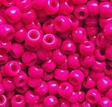 JOLLY STORE Crafts Neon Pink Pony Beads 9x6mm 500pc