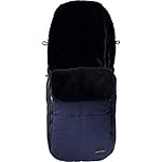 Osann Fußsack für Kinderwagen & Buggy, warmer Thermo Winterfußsack mit Fell - Navy Melange