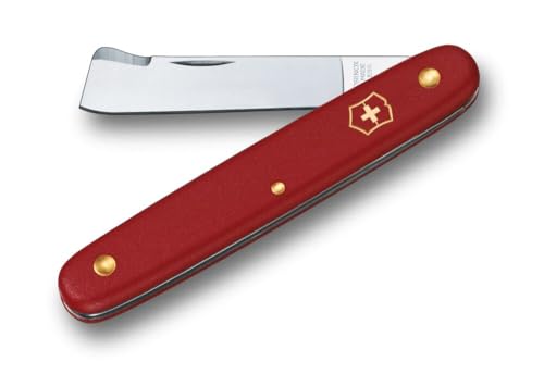 Victorinox Okuliermesser Kombi, Garten Schweizer Taschenmesser, Gärtner und Floristen, Klinge, gerade, Rindenlöser, rot