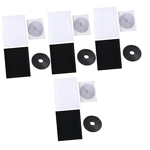 Fenêtres de maille auto adhésive Operitacx moustiquaire ajustable noir et blanc - 2