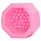 Silikonform Wabenform, Seifenform, Gummibärchenform, Bonbonform, hochwertige flexible Antihaft-Gipsform zum Backen, Dekorieren und Basteln, rosa, 8 cm (3,15 Zoll)