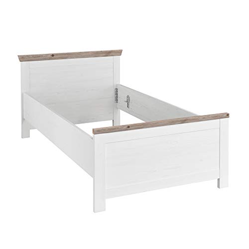 Lomadox Schlafzimmer Set 4-TLG. im Landhaus Design, Pinie weiß Nb. mit Absetzungen in Pinie dunkel Nb. – Bild 3