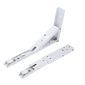 DunShan Vouwplankbeugel, maximale draagkracht 50kg, roestvrijstalen vouwbeugel voor werkbank, keuken, slaapkamer, badkamer, 2-delig