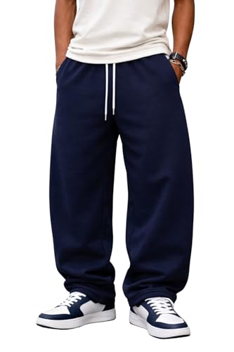 Image of Rockwell Men's Baggy Sweatpants | Cotton Terry Relaxed Fit Joggers for Men | Oversized Streetwear Track Pants | Casual Gym & Everyday Wear| 007