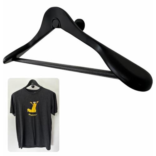 Jersey Display Hanger, Wall-Mounted Design for Concert Tees and Sports Jerseys (Satin Black) - Updated Design