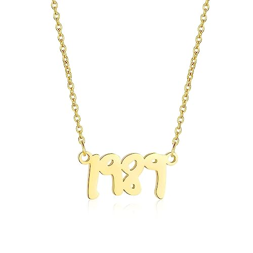 Wonlte 19 89 Necklace Gold 19 89 Pendant Necklace Album Music Necklaces Inspired Necklace Gifts for Women