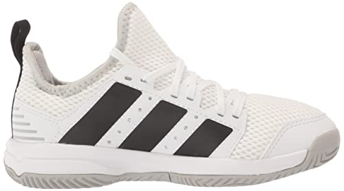 Adidas Stabil Indoor Running Shoe, White/Black/Grey, 5.5 Us Unisex Big Kid #TOP5