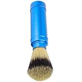 GLOGLOW Uomini a Pennello per Barba Portatile per Pennello da Barba, da, da Rasatura da Viaggio, Blu, in Alluminio Uomini a per Portatile per Nan Nan immagine