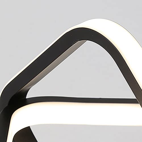 Plafonnier LED 22W double carré noir éclairage modulable chaud et blanc froid