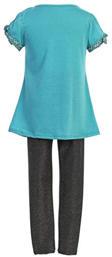 Image of 3 Pieces Top Legging Necklace Holiday Fall Winter Girls Pant Set 4-14