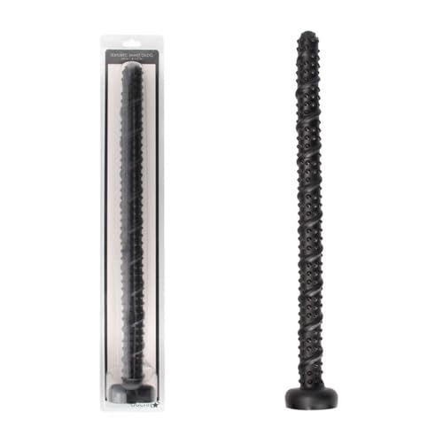Shots Ouch! Anal Snakes - Ass Textured Snake Dildo 55cm - Black