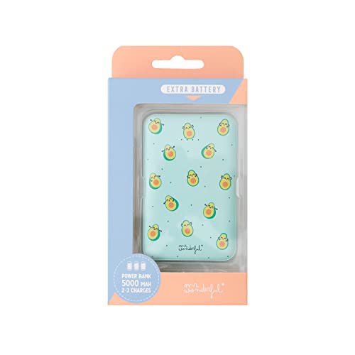 Powerbank 5000 mAh Wondee Mr Wonderful Avocados Tragbar