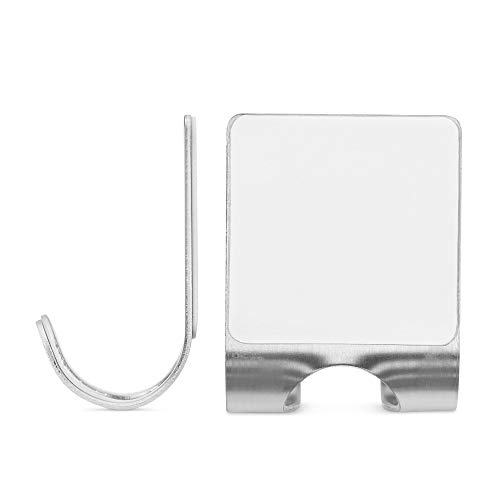 kwmobile 2x selbstklebende Halterung für Rasierer - für versch. Oberflächen - Nassrasierer Halter Set - Wand Haken Silber - Image 7