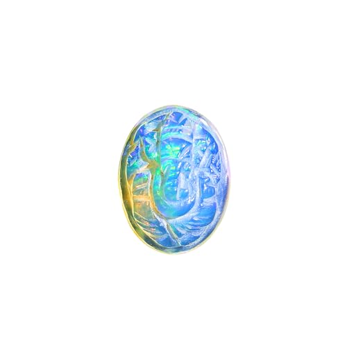 Opale de feu éthiopienne sculptée 4,45ct | Pierre AAA sans défaut de taille