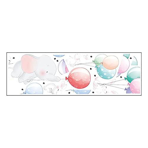 Messiyo Balloon Rabbit Children's Room Bedroom Bedside Wardrobe Kindergarten Classroom Background Decoration Wall Sticker Mural Power Puffs Girls Stickers (A, One Size) #TOP3