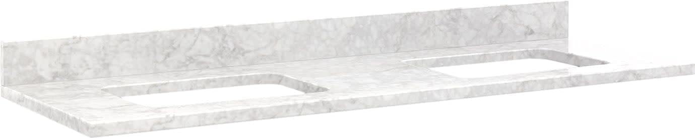 Signature Hardware 462420 61" Marble Vanity Top with Backsplash