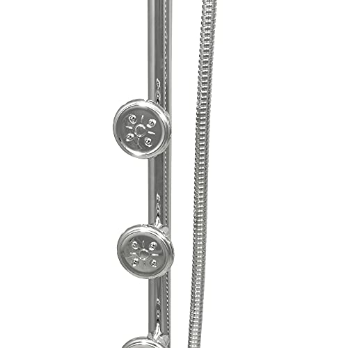 Pulse Showerspas 1028-Ch Lanikai Shower System With 8" Rain Showerhead, 3 Dual-Function Body Spray Jets, 5-Function Hand Shower, Polished Chrome #TOP2