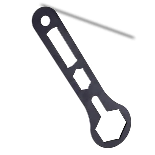 Image of jose2015 Motorcycle Fork Cap Tool ,Fork Cap Wrench Motorcycle 50mm Shock Absorber External Wrench Clutch nut Wrench 25.7cm Black