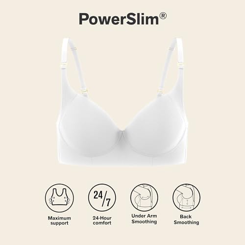 Image of Leonisa High Profile - Back Smoothing Bras for Women, Full Coverage Underwire Bra, Adjustable Hook & Eye Closure