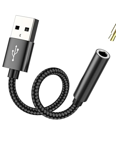 Adaptador de audio USB a Jack 3.5mm auxiliar