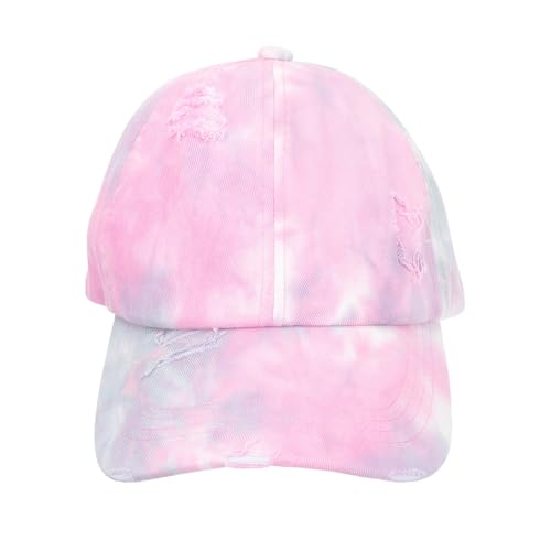 JOYOFREELY Gorra de Béisbol para Adultos Estilo Retro Rosa, Sombrero de Tela Artesanal Visera Curvada, Adecuado para Ciclismo y Skateboarding