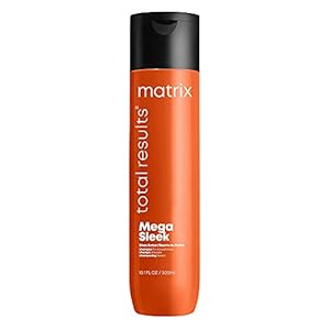 MATRIX-Total-Results-Mega-Sleek-Shampoo-Controls-Frizz-Smooths-Hair-with-Shea-Butter-for-Unruly-Hair Matrix Mega Sleek Shampoo | Controls Frizz Leaving Hair Smooth & Shiny | With Shea Butter | For Dry, Damaged Hair | Clarifying Shampoo | Salon Professional Shampoo | Packaging May Vary | 10.1 Fl. Oz.