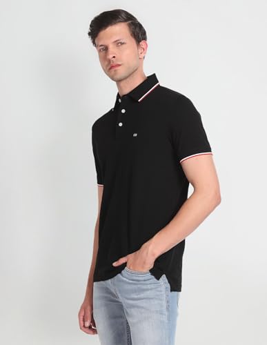 Image of Arrow Sport Men Regular fit Cotton Solid Short Sleeves Polo Shirt