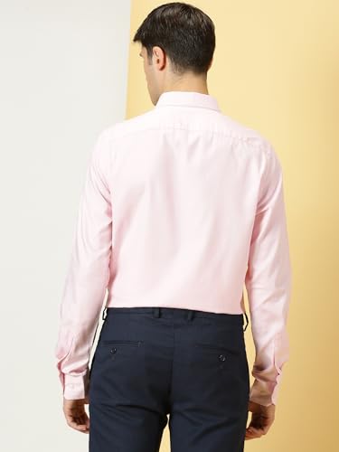 Image of Thomas Scott Men's Cotton Slim Fit 100% Formal Shirt with Spread Collar and Full Sleeves