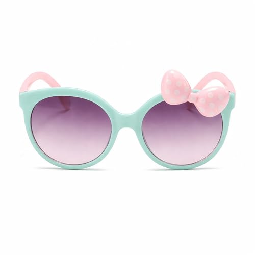 Image of Dervin UV Protected Girl's Bow Cute Sunglasses Baby Personality Cartoon Travel Sunshade Glasses