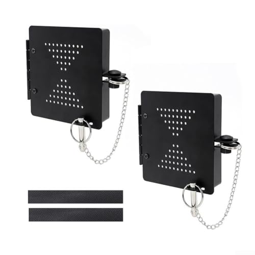 YJDOORPLAY Lot de 2 housses de pare-chocs en métal pour pare-chocs carrés de 10,2 cm, protection de tuyau d'égout, accessoire extérieur résistant aux intempéries avec finition élégante