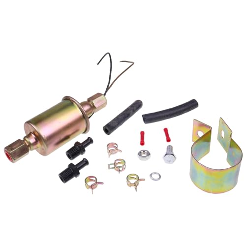 Chamixx Universal 12V 5 PSI-9 PSI Electric Fuel Pump with Installation Kit E8090 SP1141 3/8 Inlet and Outlet Compatible with Chevrolet Buick Plymouth Pontiac Carbureted Models - Thumbnail 3