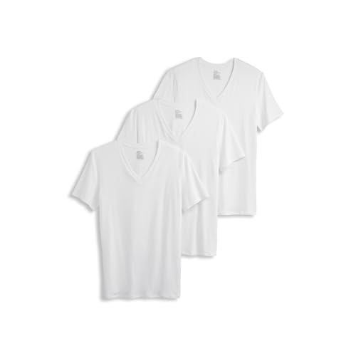 Jockey Men's Undershirt Smooth Fit Cotton Stretch V-Neck Undershirt - 3 Pack