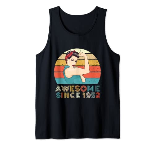 Awesome Since 1952 Strong Woman Year Of Birth Birthday Tank Top