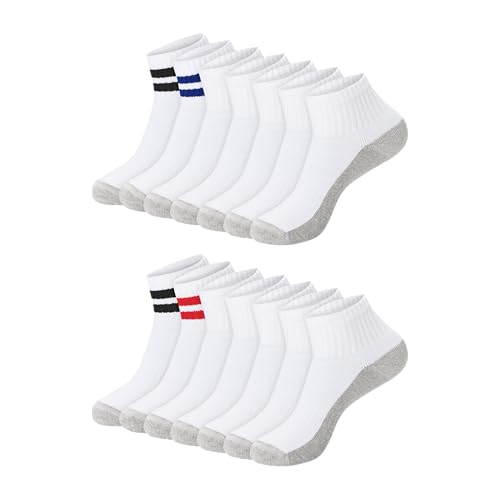 Image of Hanes Men's Socks, X-temp Cushioned Low Cut Socks, 12 & 14 Pair Packs