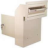 Tür-Box für Post, Miete, Pfand und Nachtschlüssel – Tür-montierter Briefkasten mit Zugang durch die Tür hinten (26,7 x 5,7 cm Briefschlitz und 24,6 x 10,2 x 37,8 cm Gesamtmaß)