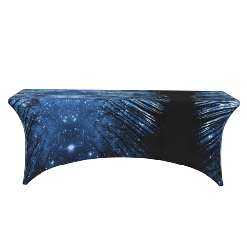 Nappe élasthanne 1,8 m ciel étoilé contre les plis de table - 3
