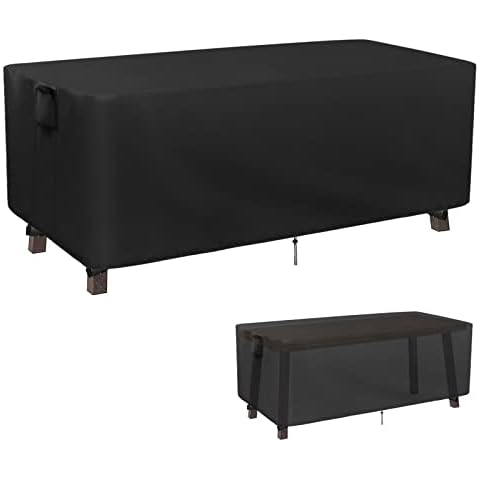 Kingling Outdoor Dining Table Cover, 68 Inch Patio Dining Table Cover Waterproof Rectangle Patio Table Cover Furniture Cover - 68''L x 38''W x 28''H Cover