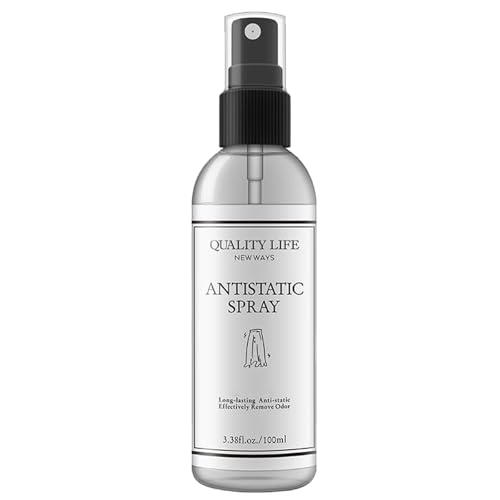 Antistatisches Spray für Kleidung,Textilien Antistatik Spray Elektrostatisches Anti Falten Möbel Hair,Auto,Reduziert Statische Aufladung,Professional,Innen- und Außenbereich,100ml